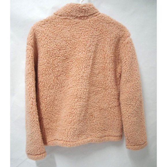 Soma Womens Sherpa Half-Zip Pullover Fleece Jacket S Pink Teddy Pullover - Picture 5 of 8